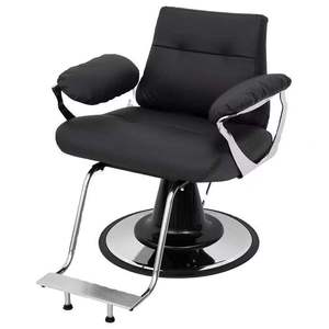 Fauteuil de Barbier Classique Or et Noir, Mobilier de Salon Moderne, Chaise de Coiffure Hydraulique - Product Image 1