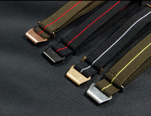 शेरम फ्रेंच सेना पैराशूट इलास्टिक नायलॉन घड़ी बैंड 18/20/22 मिमी पुरुषों के सार्वभौमिक हुक और लूप नायलॉन स्ट्रैप - Product Image 4