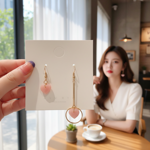 Vendita calda di tendenza stile Vintage coreano Huggie orecchini di cristallo conchiglia in lega all'ingrosso gioielli di moda - Product Image 3