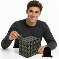 Uxcell 48 pièces – Compteurs de dés magiques en acrylique, dés hexagonaux D6, jeu de dés Life Token avec pochette, accessoires de jeu à thème numérique, marbre noir
