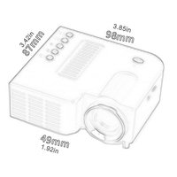 Mini projecteur portable UC28C, filaire, 1080P Full HD, lecteur multimédia, projecteur LCD, appareil de cinéma maison, numérique
