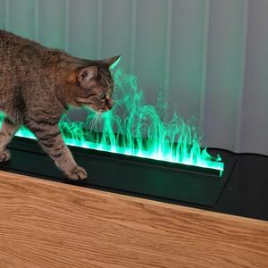 אח חשמלי עגול בהתאמה אישית למלון, מסעדה, בר, עיצוב פנים, להבה תלת מימדית, אפקט אדים, ספק אח - Product Image 3