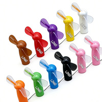 Cadeaux promotionnels d'été, mini ventilateur portatif avec inscription lumineuse LED personnalisée