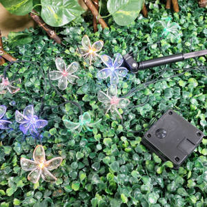 Guirlande lumineuse LED en forme de fleur colorée, <span class=keywords><strong>rideau</strong></span> de fée <span class=keywords><strong>solaire</strong></span> en cuivre pour jardin de Noël, mariage et fête, IP44 - Product Image 4