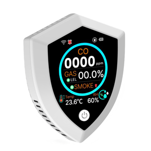 גלאי גז טבעי, עשן ופחמן חד-חמצני 5 ב-1, דגם חדש לשנת <span class=keywords><strong>2026</strong></span>, מסך LCD דיגיטלי באיכות HD, עם אזעקה לחיבור לחשמל. - Product Image 2