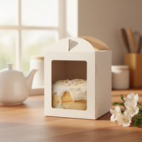 Boîtes à gâteaux sur mesure, emballages transparents de 12 à 24 pouces, boîtes à gâteaux hautes avec logo personnalisé pour gâteaux hauts