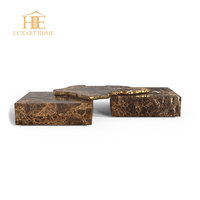 Table basse en marbre blanc moderne, design moderne, mobilier de salon de luxe, table basse en marbre naturel