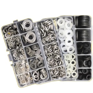 360Pcs M2-M10 Rắn Thép Không Gỉ Con Dấu Vòng Đặt Kẽm Phẳng Máy Giặt M2.5-M6 Bên Ngoài Răng Chia Sửa Chữa Chung Cho Thùng Bùn Cắm Dầu - Product Image 1
