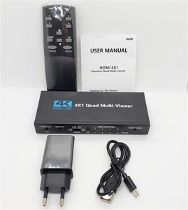 محول HDMI بأربعة منافذ مع جهاز تحكم عن بعد، محول تلفزيون عالي الدقة <span class=keywords><strong>4</strong></span> في <span class=keywords><strong>1</strong></span> بدون تقطيع، محول فيديو 4K 1080P للتلفزيون والشاشة والكمبيوتر المحمول - Product Image 6