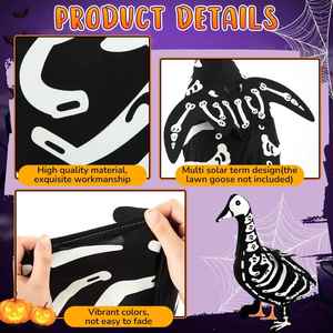 Costumes d'Halloween pour porches de 23 et 17 pouces, avec des tenues de squelettes et de canards - Product Image 3