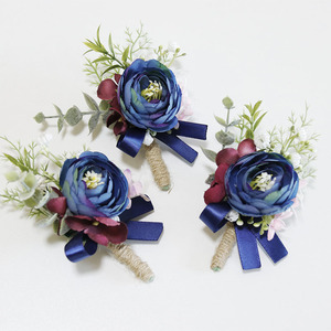 Boutonnière de poignet fleurs Corsage broche boutonnière hommes Bracelet de mariage demoiselle d'honneur bouton de mariage témoin Corsage - Product Image 5