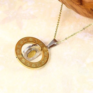 Collana Amuleto in Acciaio al Titanio con Ciondolo a Nove Palazzi e Dodici Segni Zodiacali, Vendita Diretta dalla Fabbrica, Articoli Religiosi, Articolo di Grande Successo - Product Image 6
