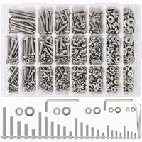 1110 pièces Kit d'assortiment de vis à tête cylindrique Phillips 304 ensemble de vis à tête cylindrique en acier inoxydable