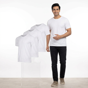 Ensemble de 5 t-shirts à manches courtes pour hommes, col rond, Dry-Fit, évacuation de l'humidité, performance sportive, personnalisable avec votre texte et votre logo - Product Image 1