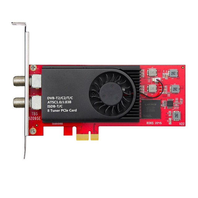 DVB-T2/C2/T/C(J.83A/B/C)/ISDB-T/C /ATSC1.0 Octa TV Tuner Card with PCI-Express Interface TBS6209Se