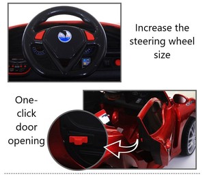 Carro Elétrico Infantil para Crianças com Controle Remoto, Tração nas Quatro Rodas, Bateria 12V4.5Ah para 2-4 e 5-7 Anos, Unissex - Product Image 4