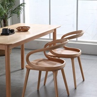 GEDO Style européen Future Design Pas Cher Moderne Dossier en bois massif Chaise de restaurant Nordic Simple Dining Chairs