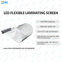 Werbe-3D-Videowand TV Ultra Dünn Selbstklebend P8 P10 Transparenter Flexibler LED-Film Bildschirm für Glasfenster