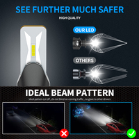 Ampoules Led de voiture, lumières Super brillantes, bon marché, 11000LM, 42W, 9006, 9005 HB3, HB4, H11, 12-24V, H7, 2 pièces