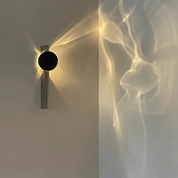 Applique murale LED de luxe de style design pour escalier ondulée en acier inoxydable aluminium rotatif pour hôtel chambre couloir pour salon