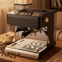 Machine à expresso électrique 15 bars avec écran tactile, moulin intégré, distributeur de café 58 mm, mousseur à lait automatique, pour usage domestique