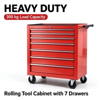Coffre à outils en acier épaissi avec revêtement en poudre, capacité de charge de 300 kg, personnalisable OEM, 7 tiroirs pour rangement de garages, chariot à outils mobile