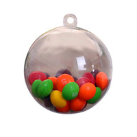 Sphères creuses en plastique transparent faites à la main, ouvrables et remplissables, taille personnalisée, unisexe, pour décoration de Noël, mariage, fête, DIY, vente en gros