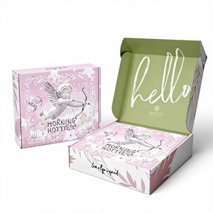 Boîtes d'emballage en carton ondulé roses personnalisées en gros pour l'expédition de vêtements, avec logo imprimé, idéales pour les envois postaux - Product Image 3