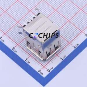 907-152A1022D10200 USB Connector Bent Lead Through Hole Connector Type-A USB 2.0 Female Right Angle Insert - Product Image 2