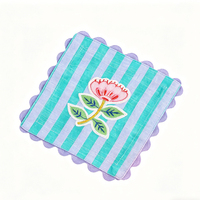 Nappe brodée personnalisée en coton et lin de haute qualité, lavable, pour dîner en famille et réceptions de mariage – Offre Spéciale