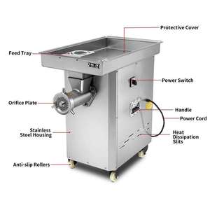 Industrial Electric <b>Meat</b> Mincer Automatic <b>Meat</b> <b>Grinder</b> Stainless Steel <b>Meat</b> <b>Grinder</b> for Frozen <b>Meat</b> Processing - Product Image 3