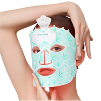 Masque facial LED à lumière rouge portable aux designs tendance, ultra-fin, idéal pour les voyages, alimenté par USB, pour les soins quotidiens