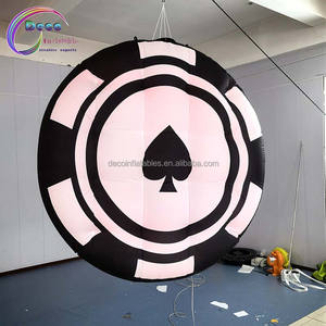 Logotipo Inflable Colgante, Decoración para Fiesta de la Serie de Póker, con <span class=keywords><strong>Soplador</strong></span> Eléctrico, Multicolor, Personalizable - Product Image 1