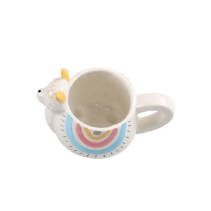 Vente chaude Bonne Qualité OEM Blanc Dolomite En Céramique Tasse À <span class=keywords><strong>Café</strong></span> Tasse de Lait Avec <span class=keywords><strong>Alpaga</strong></span> Forme - Product Image 5