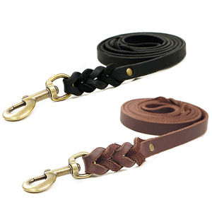 Hochwertiges, weiches und robustes Leder Premium Solid Ribbons Umwelt freundliche Haustier leine Blei Training und Walking Geflochtene Hunde leine - Product Image 1
