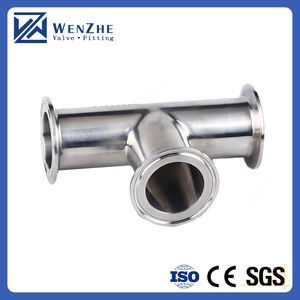 3 Zoll 76mm Sanitär Edelstahl klemme Equal Tee 3-Wege-Rohrverschraubungen 304 316 TC Tri Clamp Tee - Product Image 3