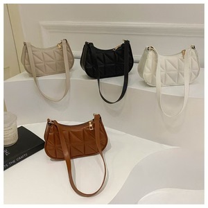 Tas belanja ketiak wanita, kantung bahu Totes kasual Retro warna polos kulit <span class=keywords><strong>Mini</strong></span> untuk perempuan - Product Image 2