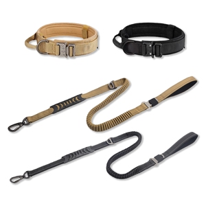 Hot Sale <strong>Tactical</strong> <strong>Dog</strong> <strong>Collar</strong> and Leash Set Black Khaki Nylon Tough Strong <strong>Dog</strong> <strong>Tactical</strong> <strong>Collar</strong> and Leash for <strong>Dog</strong> Training - Product Image 2