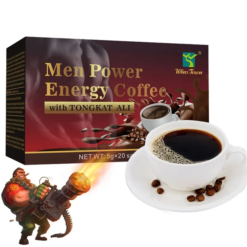 Men power Natural herbs coffee X organic maca black energy Instant coffee for men