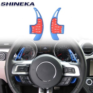 En Alliage d'aluminium <span class=keywords><strong>Voiture</strong></span> Volant Palettes De Vitesses Choisir Pagaie Accessoires Intérieurs pour Ford Mustang 2015 + - Product Image 3