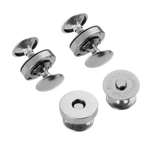 Factory Supply Round Double Rivet Magnetic Snap Buttons Closure Fastener For Purse Handbag