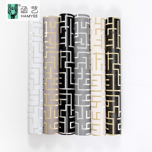 Pvc 0.53 Wallpaper Non Woven Metallic Gold Wallpaper Roll Non Woven 3d Wall Paper