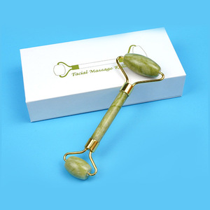 Rodillo facial de jade y juego de Gua Sha – Herramienta de masaje de piedra natural para rostro, cuello y cuerpo – Reduce la hinchazón, las líneas finas, mejora la circulación - Product Image 3