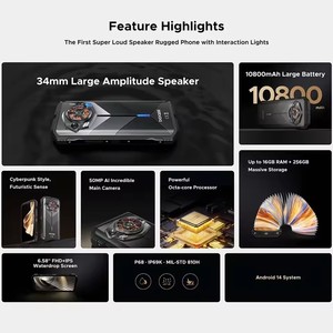 Téléphone robuste DOOGEE <span class=keywords><strong>S</strong></span> Punk avec effet lumineux LED, écran 6,58 pouces 90 Hz, 6 Go + 256 Go, haut-parleur à grande amplitude de 34 mm, Android 14 - Product Image 3
