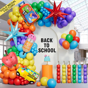 Kit de Guirnalda de Globos para el Regreso a Clases, Globos Arcoíris para el Primer Día de Clases, Decoración para la Bienvenida al Jardín de Infancia y Fiestas Escolares - Product Image 1