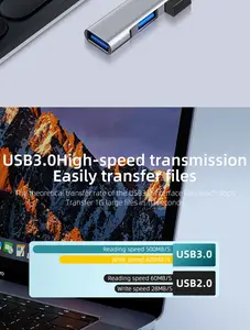 סיטונאי לוגו מותאם אישית 4 ב-1 Usb 3.0 ממיר נייד למתקן עגינה USB C hub מתאם מחשב נייד לטלפון Macbook Pro