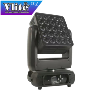 Foco LED de matriz 5x5 mejorado con cabezal móvil, control RGB DMX512, estroboscópico de velocidad ajustable, alto CRI 90, iluminación de escenario tipo wash