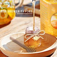 Top Vente 45ml Mini Hexagone Pot De Miel Avec Couvercle En Or pour Cadeaux Faveurs De Mariage Miel Confitures Gelée Bonbons