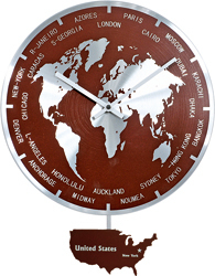 Reloj de pared de metal para decoración del hogar, diseño de <span class=keywords><strong>mapa</strong></span> del <span class=keywords><strong>mundo</strong></span>, marco de aluminio, péndulo, movimiento, precio de fábrica - Product Image 4