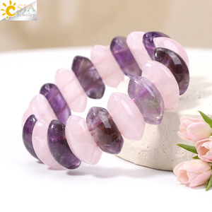 CSJA - Pulsera de Piedras Naturales con Cuentas de Garra de Dragón de Cristal, Brazalete Elástico de Amatista Hecho a Mano, Joyería Unisex, Regalo <span class=keywords><strong>H874</strong></span> - Product Image 4